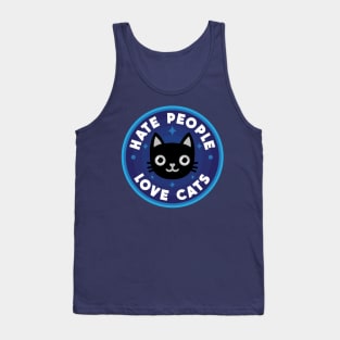 Hate people, love cats Tank Top